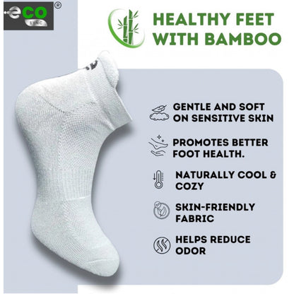 4_Pair Set Unisex Casual Bamboo Cotton Printed Ankle Length Socks (Multicolor)