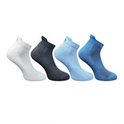 4_Pair Set Unisex Casual Bamboo Cotton Printed Ankle Length Socks (Multicolor)