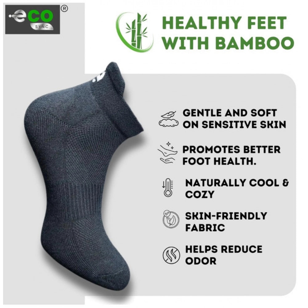 4_Pair Set Unisex Casual Bamboo Cotton Printed Ankle Length Socks (Multicolor)