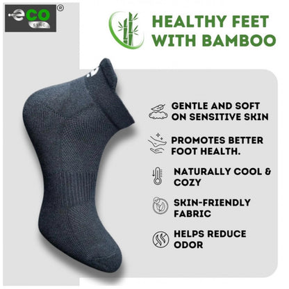 4_Pair Set Unisex Casual Bamboo Cotton Printed Ankle Length Socks (Multicolor)