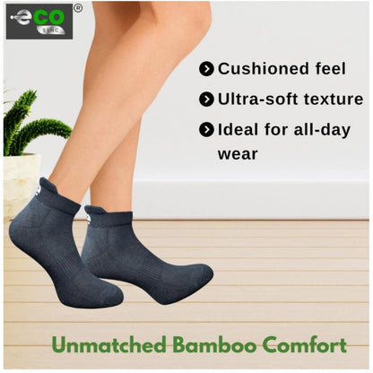 4_Pair Set Unisex Casual Bamboo Cotton Printed Ankle Length Socks (Multicolor)