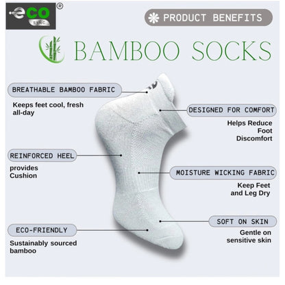 4_Pair Set Unisex Casual Bamboo Cotton Printed Ankle Length Socks (Multicolor)