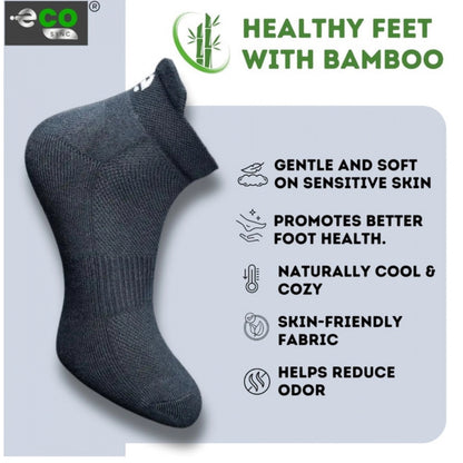 4_Pair Set Unisex Casual Bamboo Cotton Printed Ankle Length Socks (Multicolor)