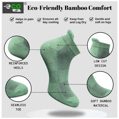 4_Pair Set Unisex Casual Bamboo Cotton Printed Ankle Length Socks (Multicolor)