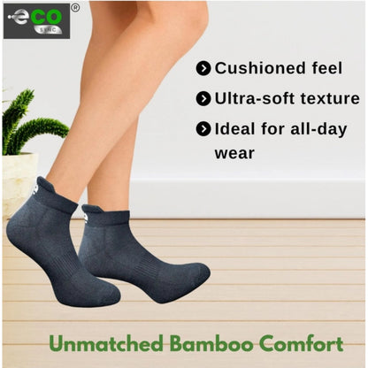 4_Pair Set Unisex Casual Bamboo Cotton Printed Ankle Length Socks (Multicolor)