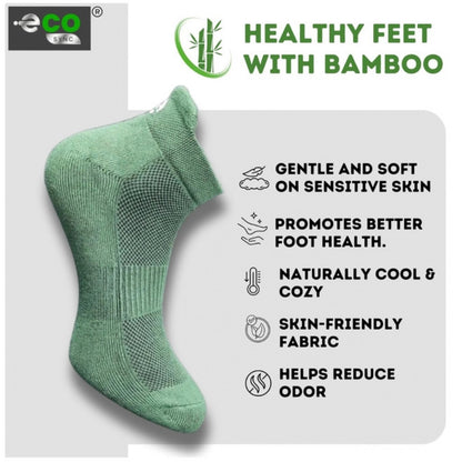 4_Pair Set Unisex Casual Bamboo Cotton Printed Ankle Length Socks (Multicolor)