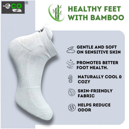 4_Pair Set Unisex Casual Bamboo Cotton Printed Ankle Length Socks (Multicolor)