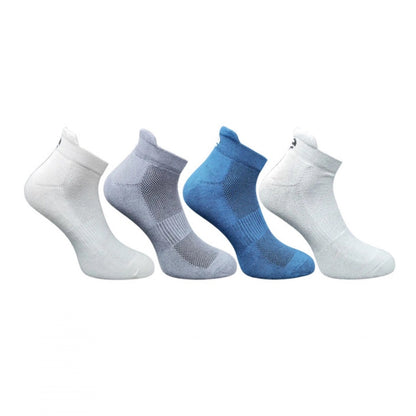 4_Pair Set Unisex Casual Bamboo Cotton Printed Ankle Length Socks (Multicolor)