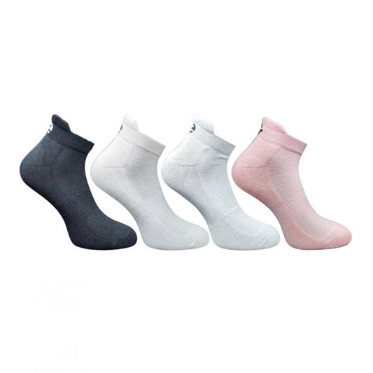 4_Pair Set Unisex Casual Bamboo Cotton Printed Ankle Length Socks (Multicolor)