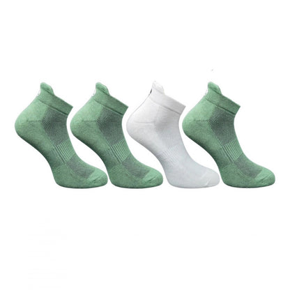 4_Pair Set Unisex Casual Bamboo Cotton Printed Ankle Length Socks (Multicolor)