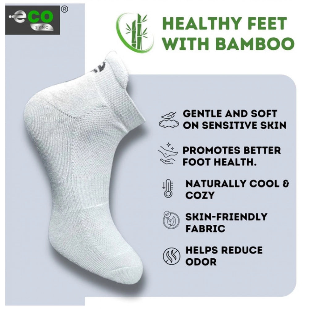 4_Pair Set Unisex Casual Bamboo Cotton Printed Ankle Length Socks (Multicolor)