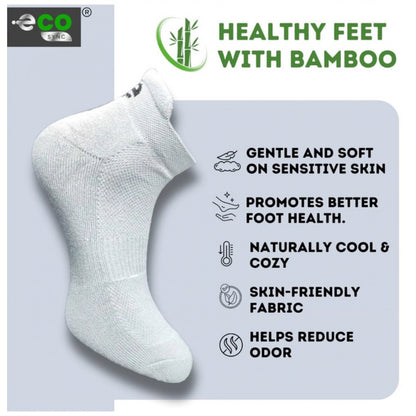 4_Pair Set Unisex Casual Bamboo Cotton Printed Ankle Length Socks (Multicolor)