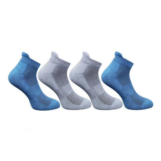 4_Pair Set Unisex Casual Bamboo Cotton Printed Ankle Length Socks (Multicolor)