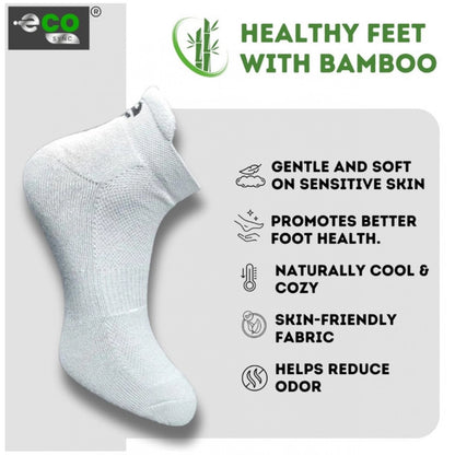 4_Pair Set Unisex Casual Bamboo Cotton Printed Ankle Length Socks (Multicolor)