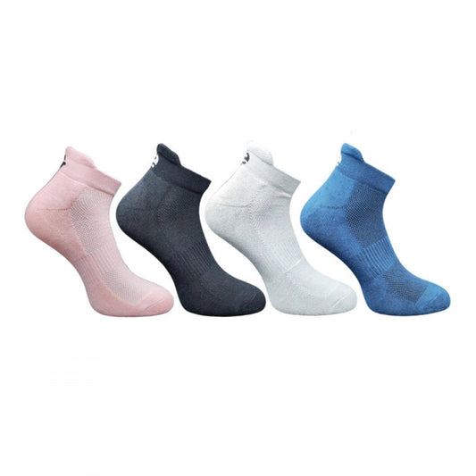 4_Pair Set Unisex Casual Bamboo Cotton Printed Ankle Length Socks (Multicolor)