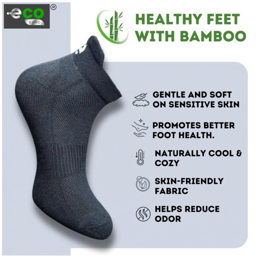 4_Pair Set Unisex Casual Bamboo Cotton Printed Ankle Length Socks (Multicolor)