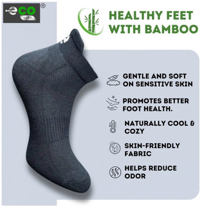 4_Pair Set Unisex Casual Bamboo Cotton Printed Ankle Length Socks (Multicolor)