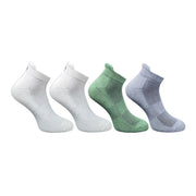 4_Pair Set Unisex Casual Bamboo Cotton Printed Ankle Length Socks (Multicolor)