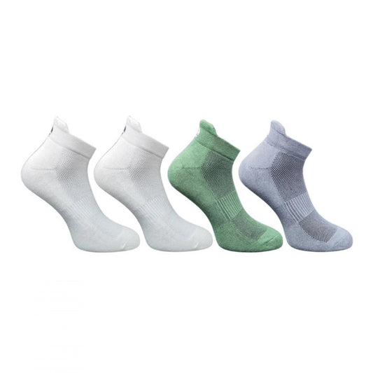 4_Pair Set Unisex Casual Bamboo Cotton Printed Ankle Length Socks (Multicolor)