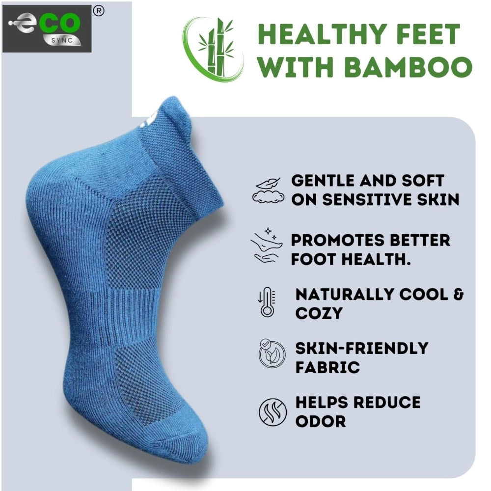 4_Pair Set Unisex Casual Bamboo Cotton Printed Ankle Length Socks (Multicolor)
