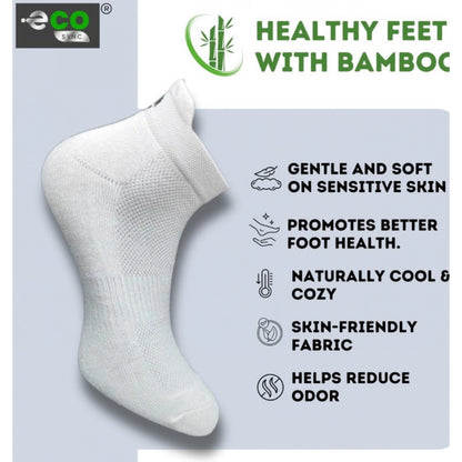 4_Pair Set Unisex Casual Bamboo Cotton Printed Ankle Length Socks (Multicolor)