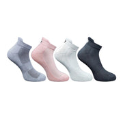 4_Pair Set Unisex Casual Bamboo Cotton Printed Ankle Length Socks (Multicolor)