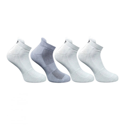 4_Pair Set Unisex Casual Bamboo Cotton Printed Ankle Length Socks (Multicolor)