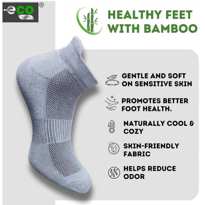 4_Pair Set Unisex Casual Bamboo Cotton Printed Ankle Length Socks (Multicolor)