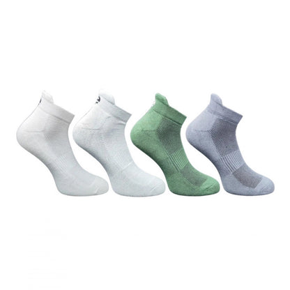 4_Pair Set Unisex Casual Bamboo Cotton Printed Ankle Length Socks (Multicolor)