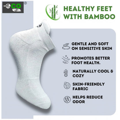 4_Pair Set Unisex Casual Bamboo Cotton Printed Ankle Length Socks (Multicolor)