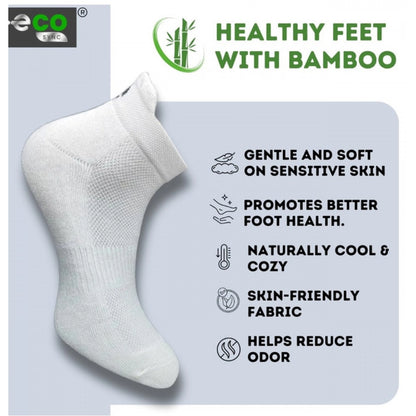 4_Pair Set Unisex Casual Bamboo Cotton Printed Ankle Length Socks (Multicolor)