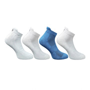 4_Pair Set Unisex Casual Bamboo Cotton Printed Ankle Length Socks (Multicolor)