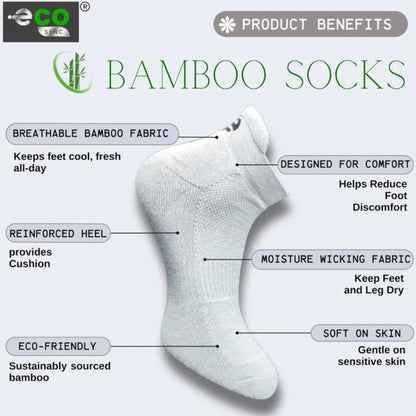 4_Pair Set Unisex Casual Bamboo Cotton Printed Ankle Length Socks (Multicolor)