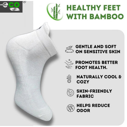 4_Pair Set Unisex Casual Bamboo Cotton Printed Ankle Length Socks (Multicolor)