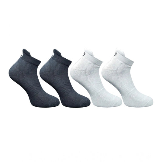 4_Pair Set Unisex Casual Bamboo Cotton Printed Ankle Length Socks (Multicolor)