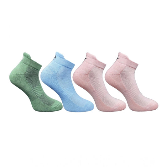 4_Pair Set Unisex Casual Bamboo Cotton Printed Ankle Length Socks (Multicolor)