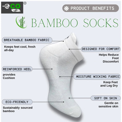 4_Pair Set Unisex Casual Bamboo Cotton Printed Ankle Length Socks (Multicolor)