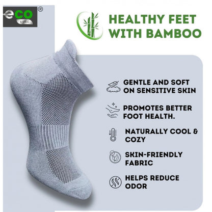 4_Pair Set Unisex Casual Bamboo Cotton Printed Ankle Length Socks (Multicolor)