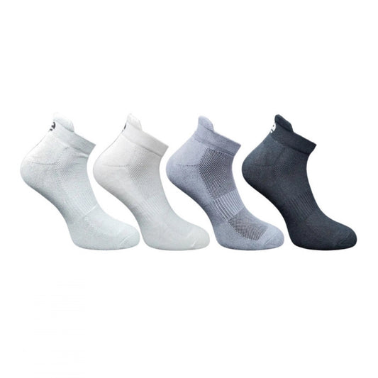 4_Pair Set Unisex Casual Bamboo Cotton Printed Ankle Length Socks (Multicolor)