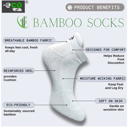 4_Pair Set Unisex Casual Bamboo Cotton Printed Ankle Length Socks (Multicolor)