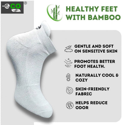 4_Pair Set Unisex Casual Bamboo Cotton Printed Ankle Length Socks (Multicolor)
