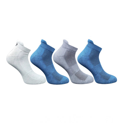 4_Pair Set Unisex Casual Bamboo Cotton Printed Ankle Length Socks (Multicolor)