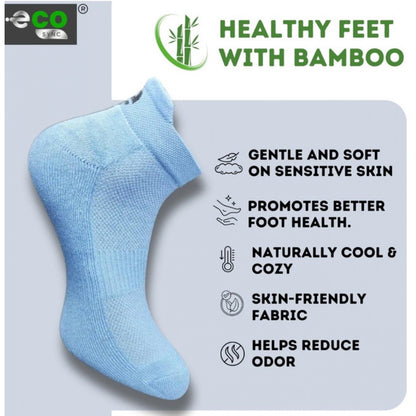 4_Pair Set Unisex Casual Bamboo Cotton Printed Ankle Length Socks (Multicolor)