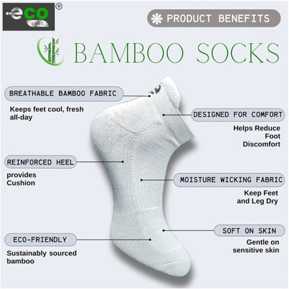 4_Pair Set Unisex Casual Bamboo Cotton Printed Ankle Length Socks (Multicolor)