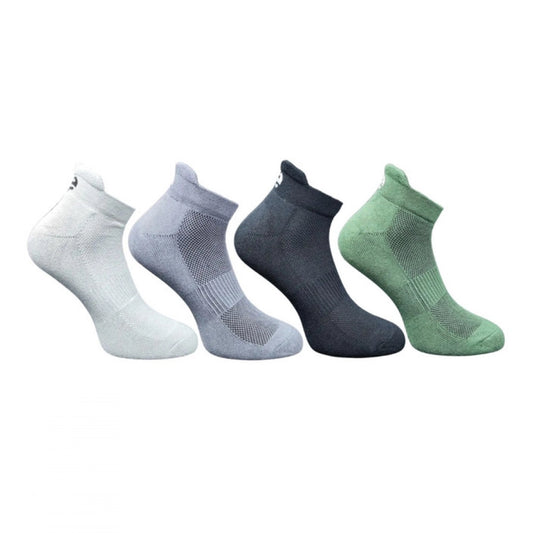 4_Pair Set Unisex Casual Bamboo Cotton Printed Ankle Length Socks (Multicolor)