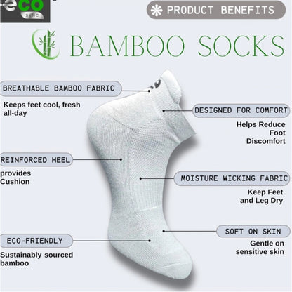 4_Pair Set Unisex Casual Bamboo Cotton Printed Ankle Length Socks (Multicolor)