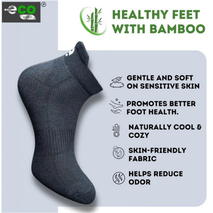 4_Pair Set Unisex Casual Bamboo Cotton Printed Ankle Length Socks (Multicolor)