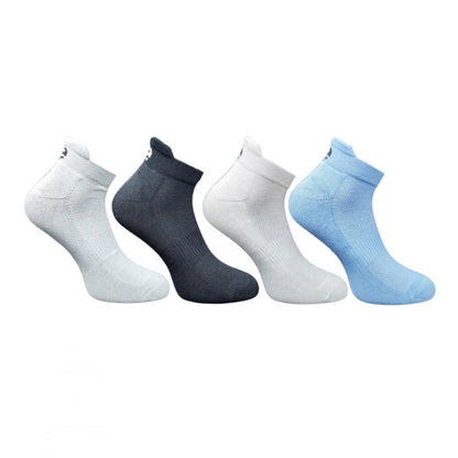4_Pair Set Unisex Casual Bamboo Cotton Printed Ankle Length Socks (Multicolor)