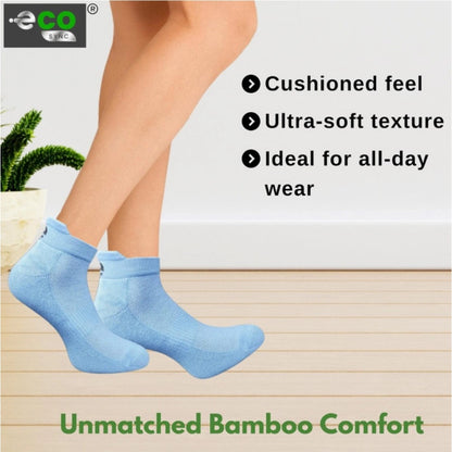 4_Pair Set Unisex Casual Bamboo Cotton Printed Ankle Length Socks (Multicolor)
