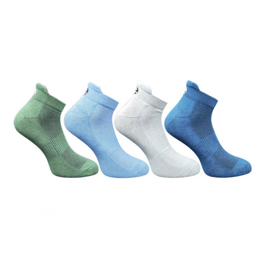 4_Pair Set Unisex Casual Bamboo Cotton Printed Ankle Length Socks (Multicolor)